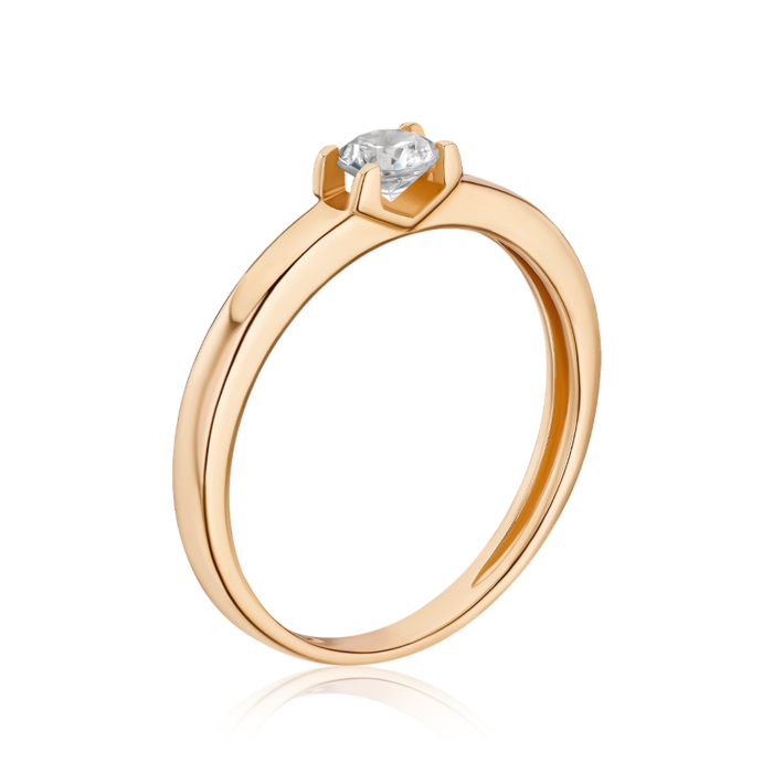 Золота каблучка з фіанітом 1191119101
