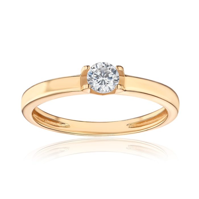 Золота каблучка з фіанітом 1191119101