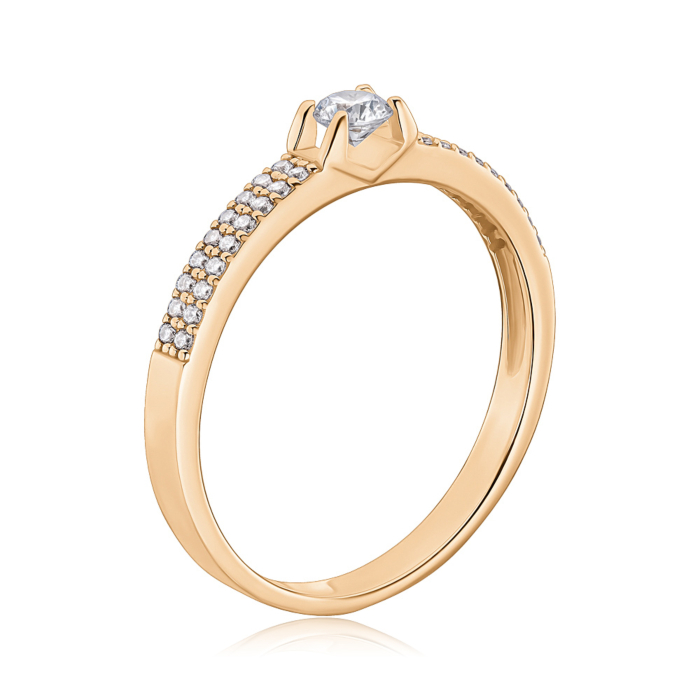 Золотое кольцо с фианитами 1191126101-R/01/1