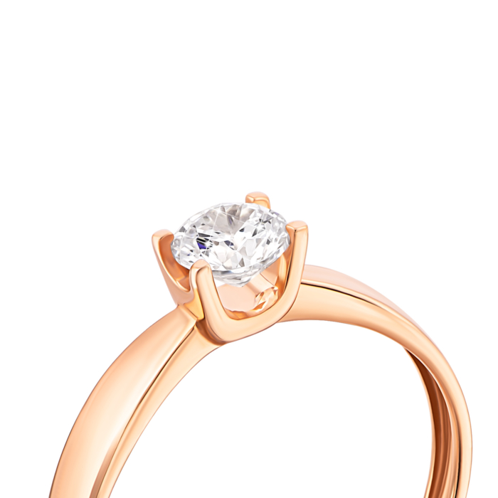 Золотое кольцо с фианитом. Артикул UG5119132810101