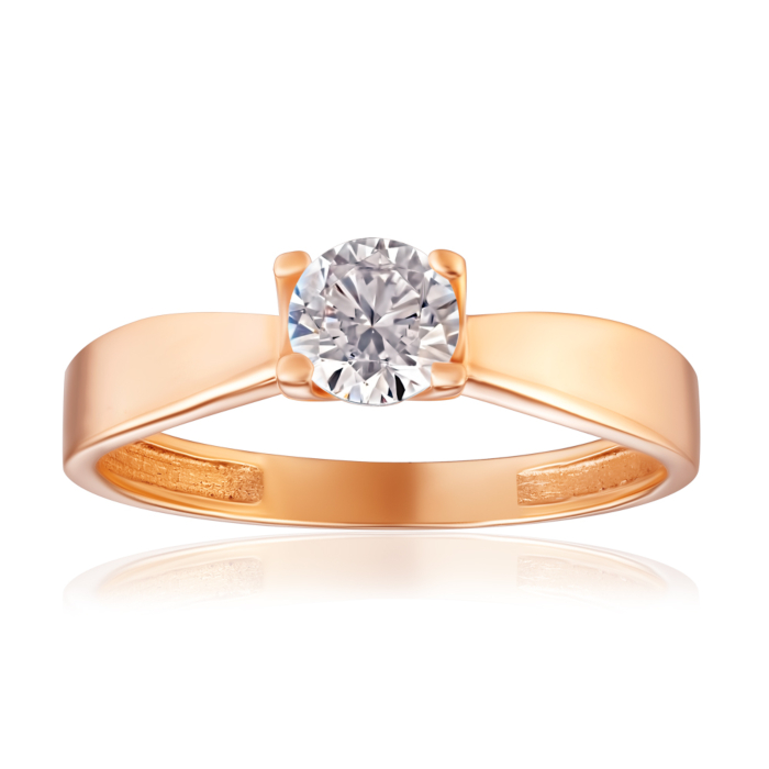 Золота каблучка з фіанітом. Артикул 1191328101