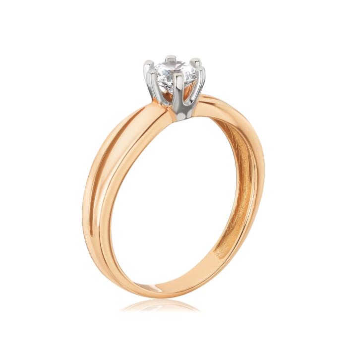 Золота каблучка з фіанітом 1191332101-R/01/1
