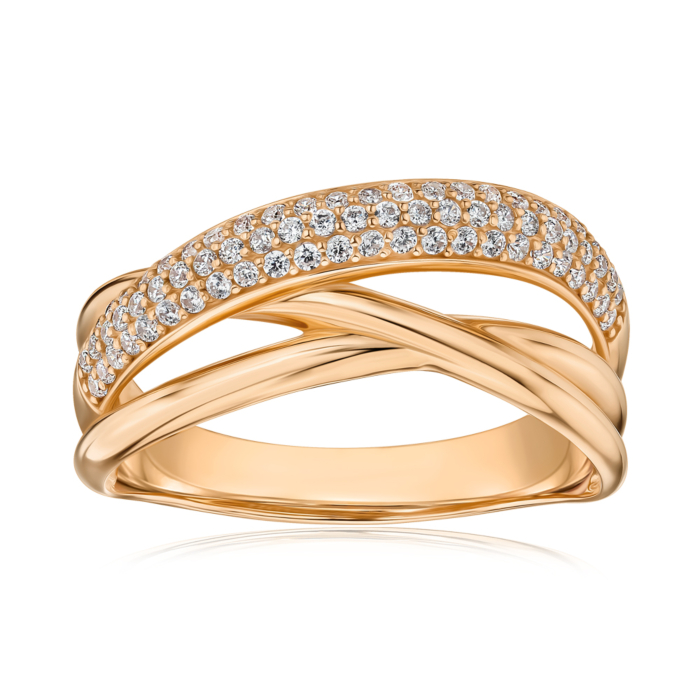 Золота каблучка з фіанітами 1191437101-R/01/1