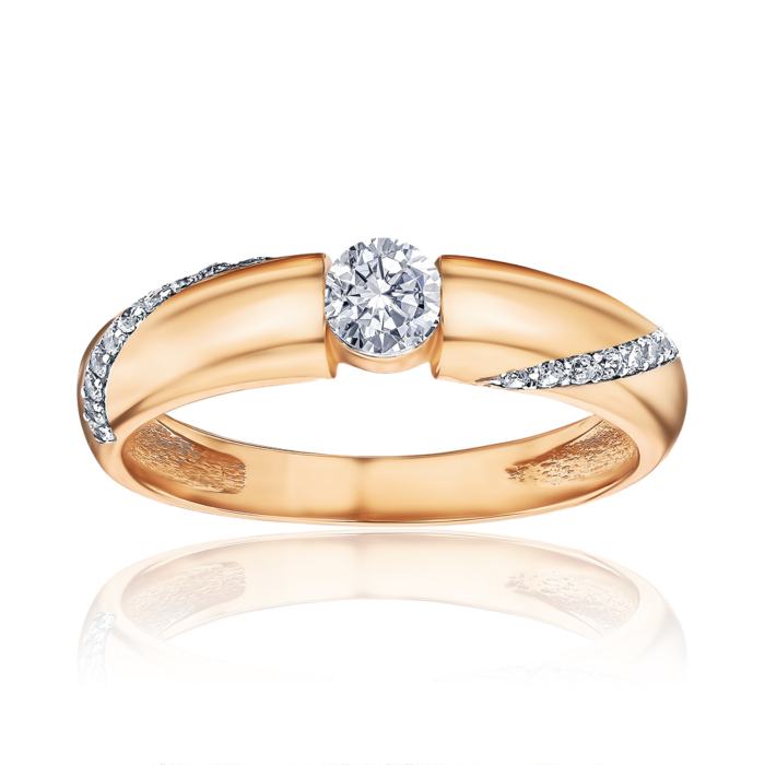Золота каблучка з фіанітами 1191557101-R/01/1 (1191557101)