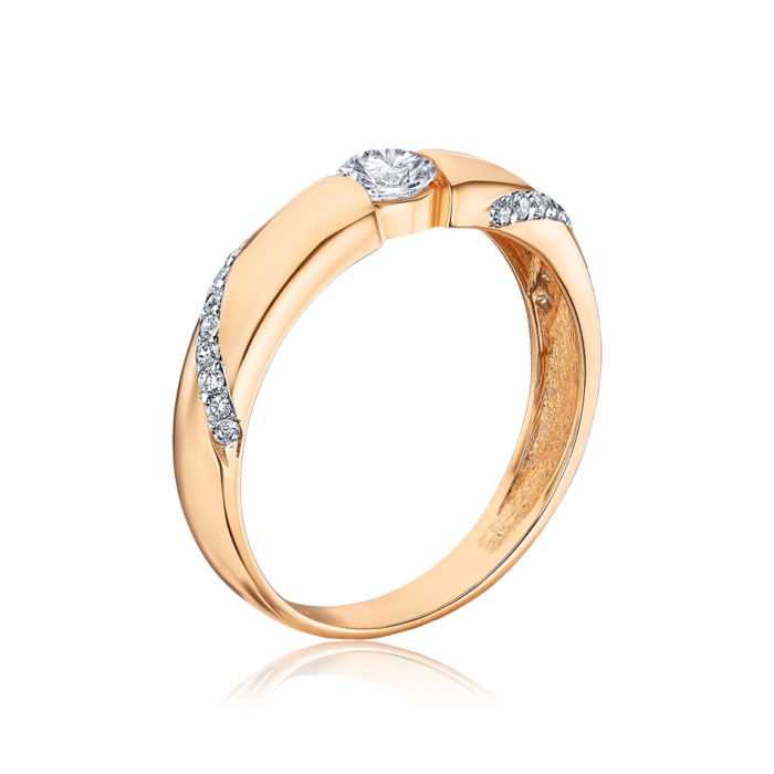 Золота каблучка з фіанітами 1191557101-R/01/1 (1191557101)
