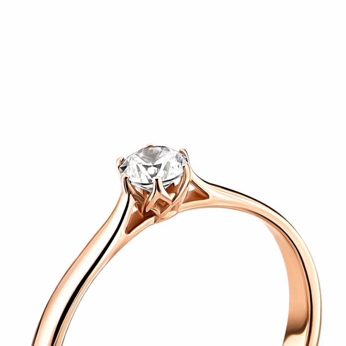 Золота каблучка з фіанітом. Артикул UG5119162410101