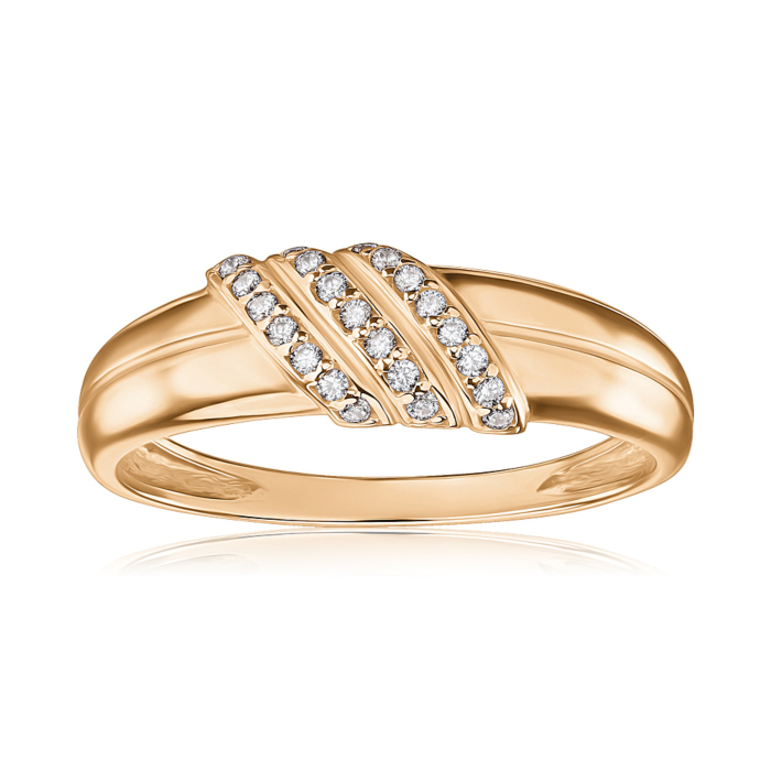 Золота каблучка з фіанітами. Артикул 1191778101