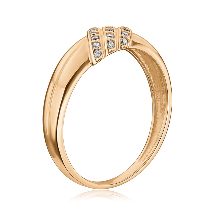 Золота каблучка з фіанітами. Артикул 1191778101