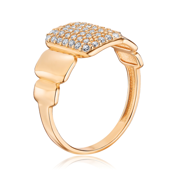 Золота каблучка з фіанітами 1191848101