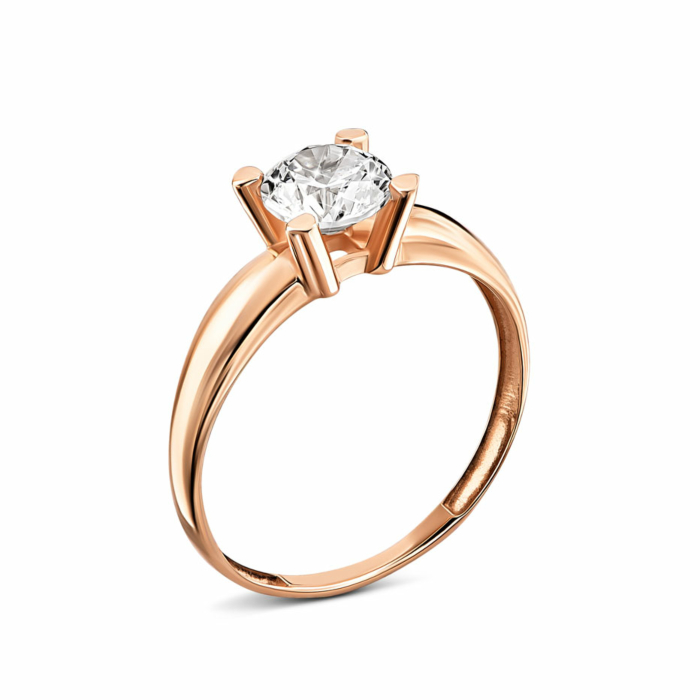 Золота каблучка з фіанітом. Артикул UG5119192010101