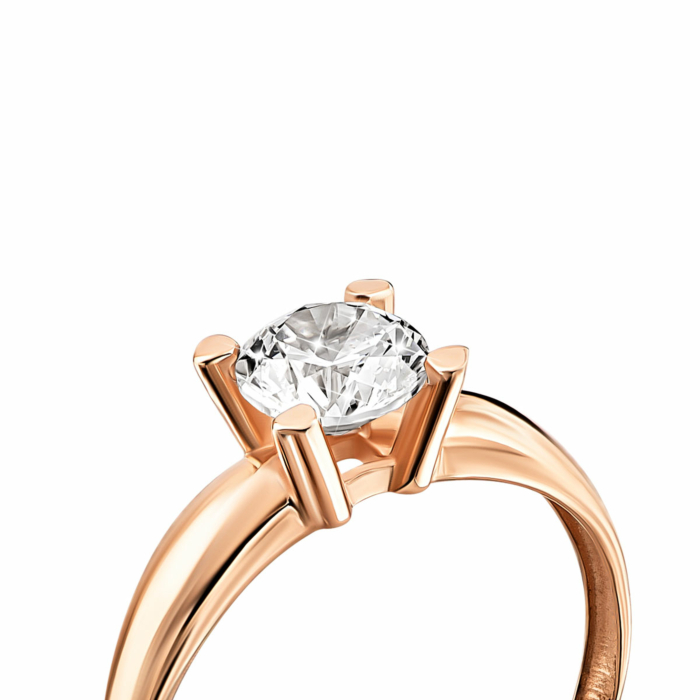 Золота каблучка з фіанітом. Артикул UG5119192010101