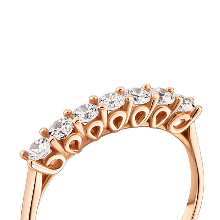 Золотое кольцо с фианитами. Артикул UG5119192110101