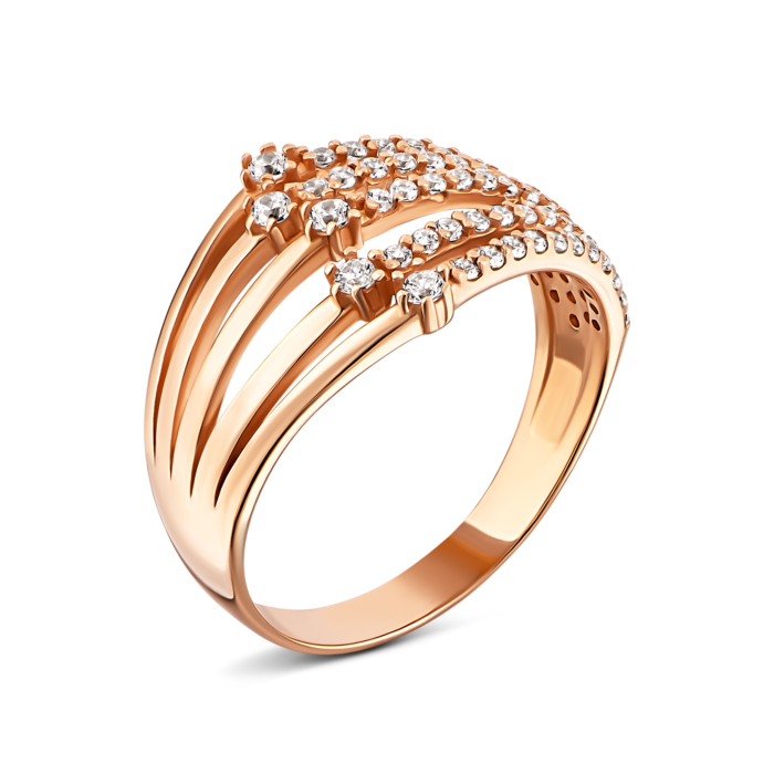 Золотое кольцо с фианитами. Артикул UG5119192210101