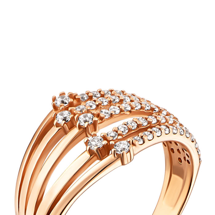 Золота каблучка з фіанітами. Артикул UG5119192210101