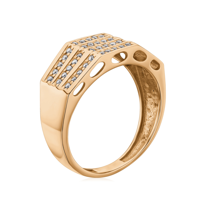 Золота каблучка з фіанітами 1191975101-R/01/1