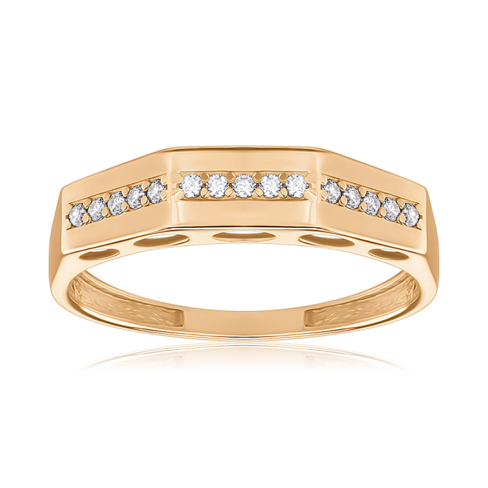 Золотое кольцо с фианитами 1191979101