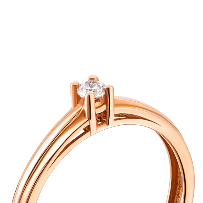 Золотое кольцо с фианитом. Артикул UG5119200110101