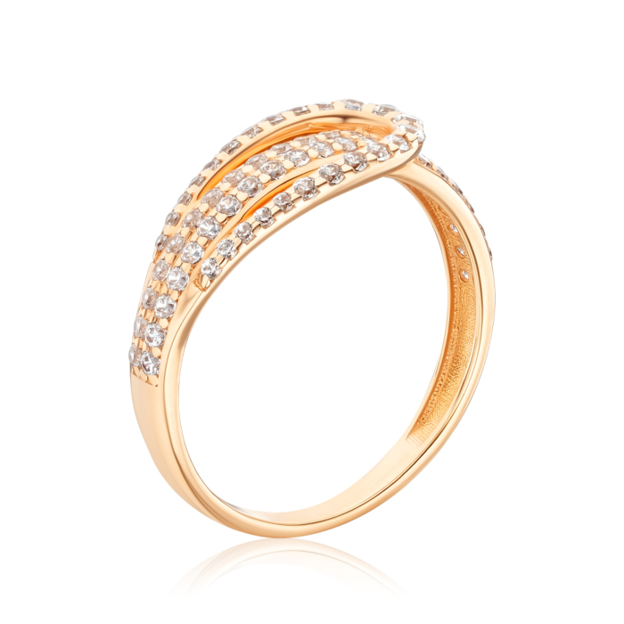 Золота каблучка з фіанітами 1192014101-R/01/1