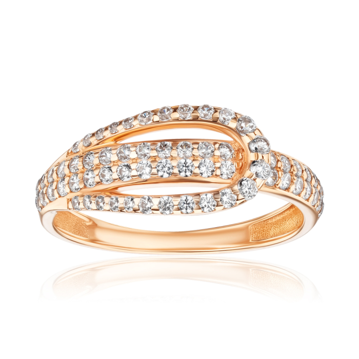 Золота каблучка з фіанітами 1192014101-R/01/1