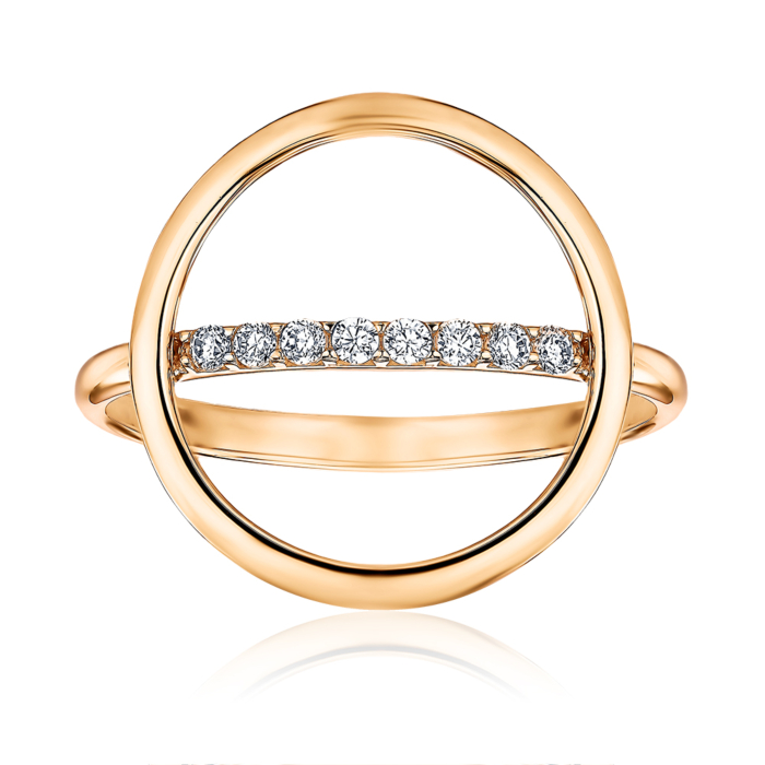 Золота каблучка з фіанітами 1192016101-R/01/1