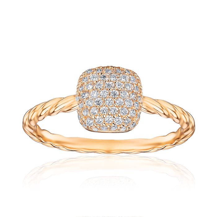 Кольцо из красного золота с фианитами 1192028101-R/01/1