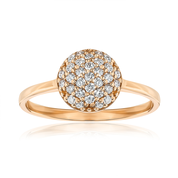 Золота каблучка з діамантами 1193YH/01/0/8037