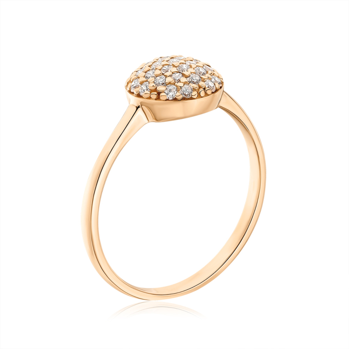 Золота каблучка з діамантами 1193YH/01/0/8037
