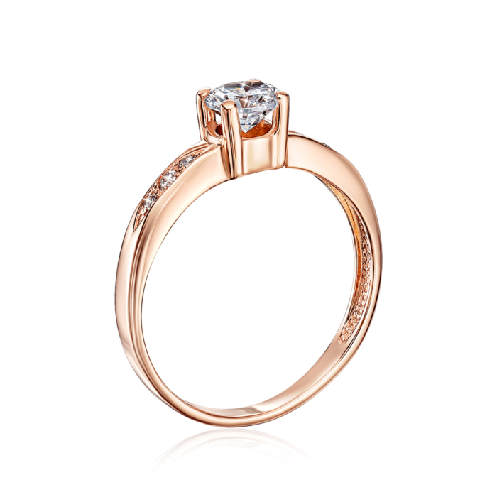 Золотое кольцо с фианитами. Артикул 11946/01/0/16 (11946)