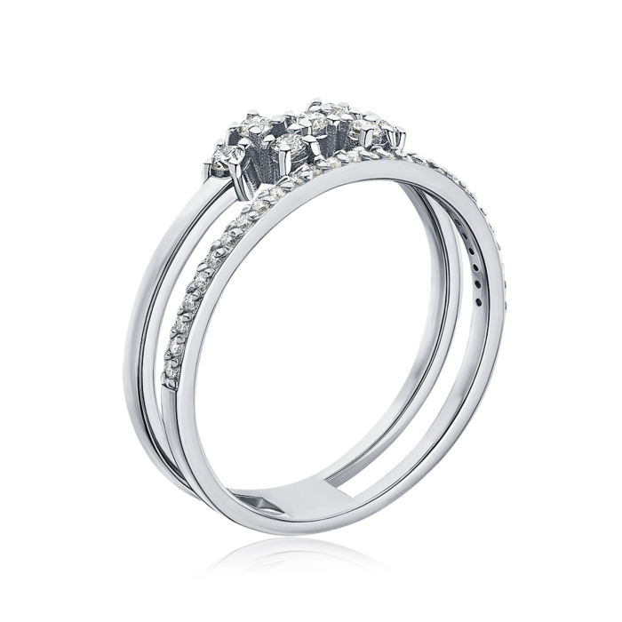 Золота каблучка з діамантами 1196YH/02/1/9090