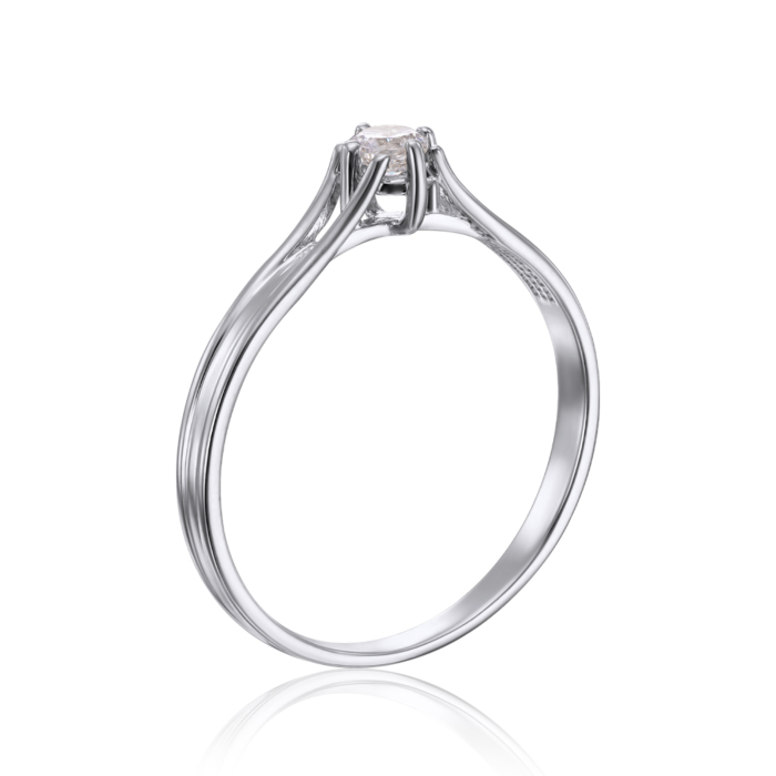 Золота каблучка з фіанітом. Артикул 12038/б