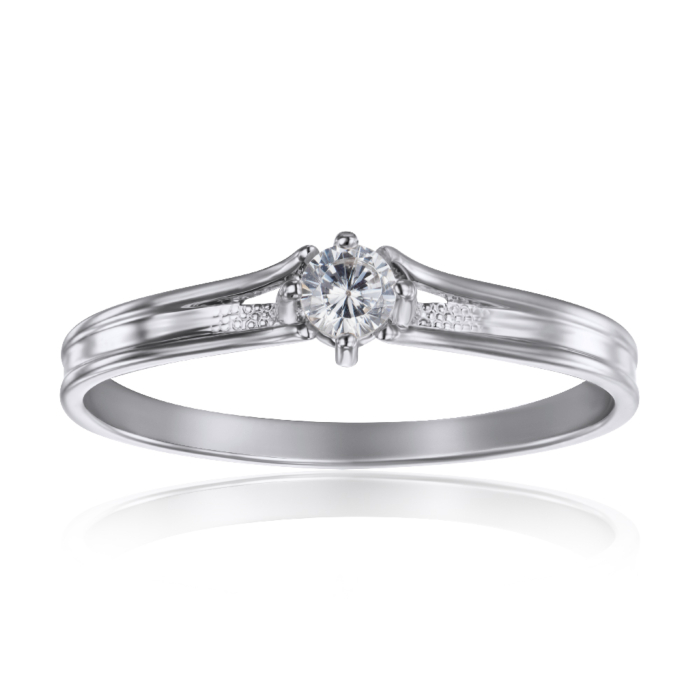 Золота каблучка з фіанітом. Артикул 12038/б