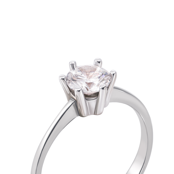 Золотое кольцо с фианитом. Артикул 12040/б с