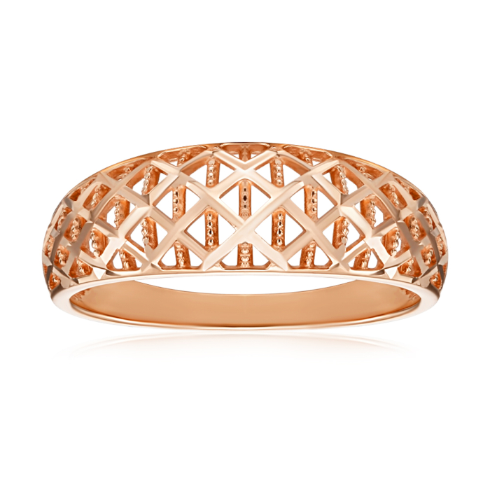 Золота каблучка з алмазною гранню. Артикул 12065/01/2