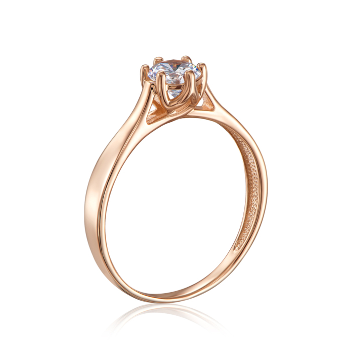 Золотое кольцо с фианитом. Артикул 12138/01/0/22 (12138)