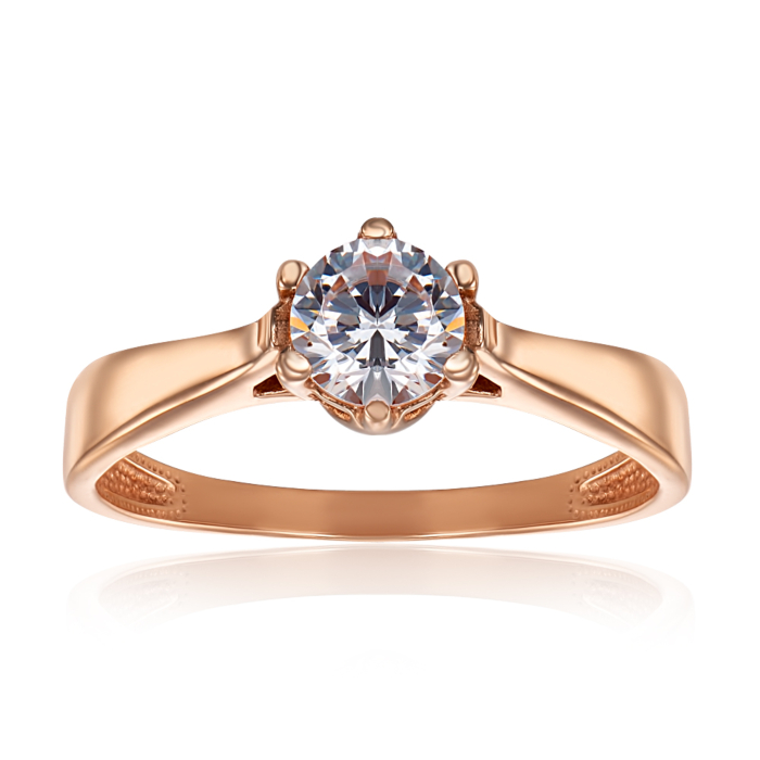 Золотое кольцо с фианитом. Артикул 12138/01/0/22 (12138)