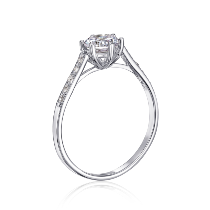 Золотое кольцо с фианитами. Артикул 12149/б