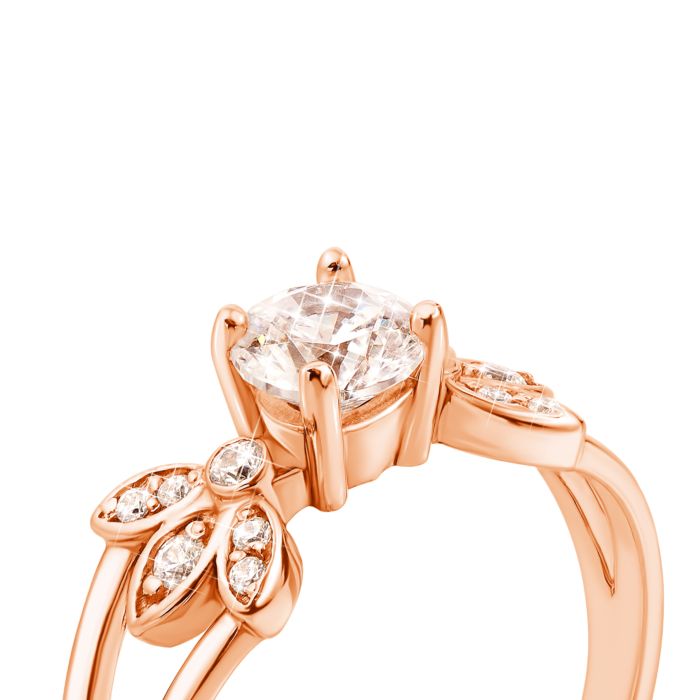 Золота каблучка з фіанітами. Артикул 12145 с