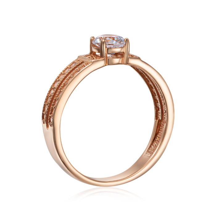 Золота каблучка з фіанітами. Артикул 12148 с