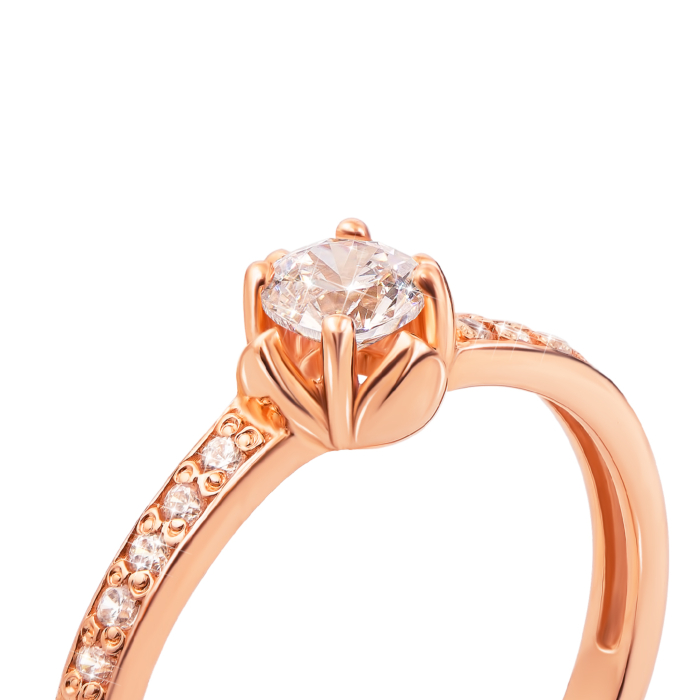 Золота каблучка з фіанітами S Zirconia 12155/01/0/4486