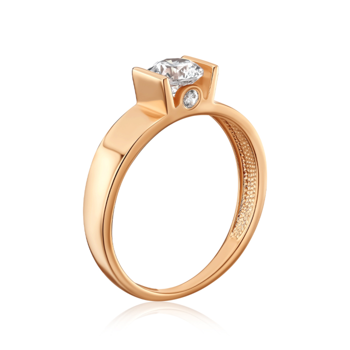 Золотое кольцо с фианитами Tesori 12159/01/0/4298