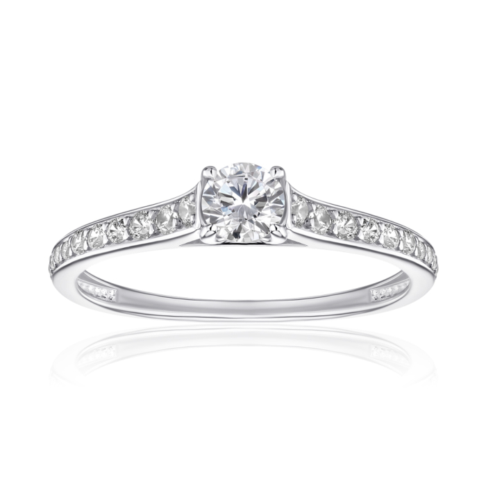 Золота каблучка з фіанітами Tesori 12181/02/1/4188