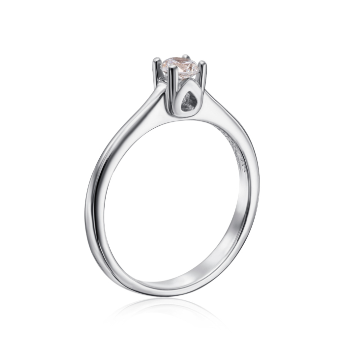 Золотое кольцо с фианитом. Артикул 12218/б