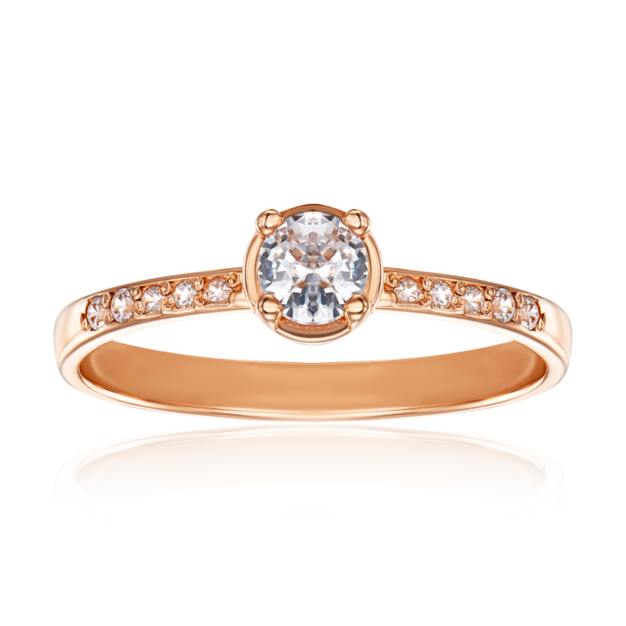 Золота каблучка з фіанітами. Артикул 12221