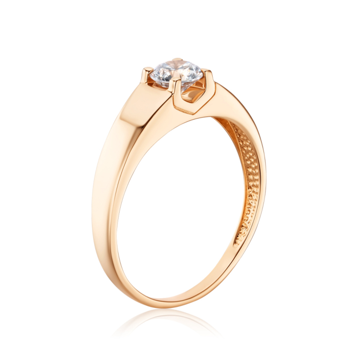 Золота каблучка з фіанітом Tesori 12225/01/0/4024