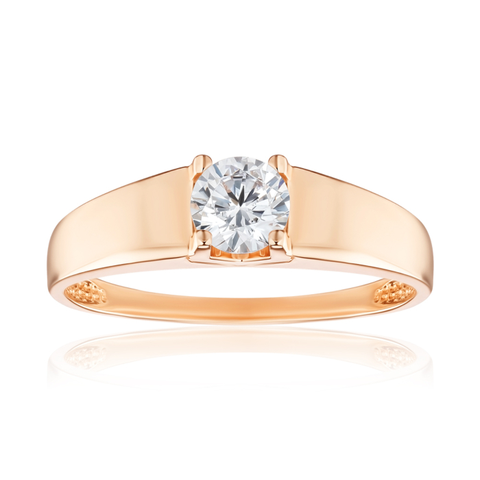 Золота каблучка з фіанітом Tesori 12225/01/0/4024