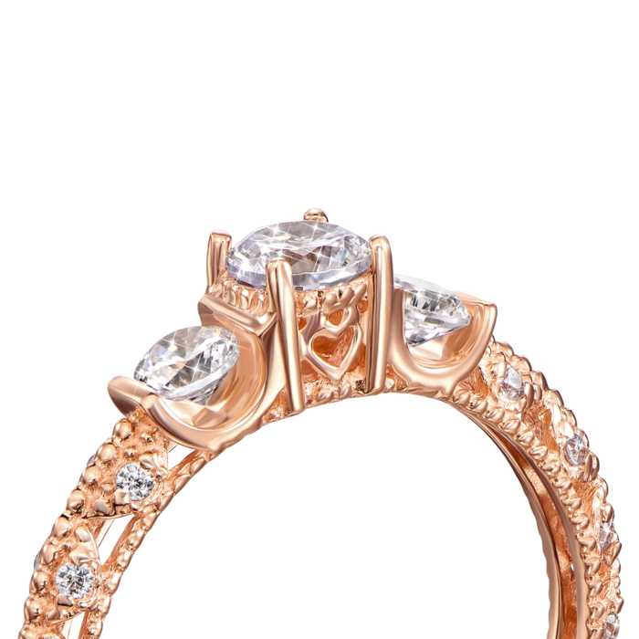 Золотое кольцо с фианитами. (12228)