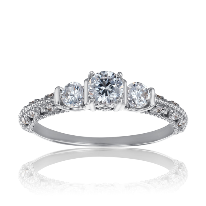 Золотое кольцо с фианитами. Артикул 12228/02/1/94 (12228/б)