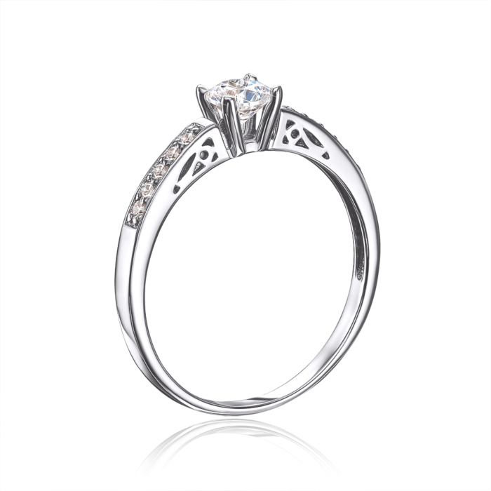 Золота каблучка з фіанітами. Артикул 12239/б