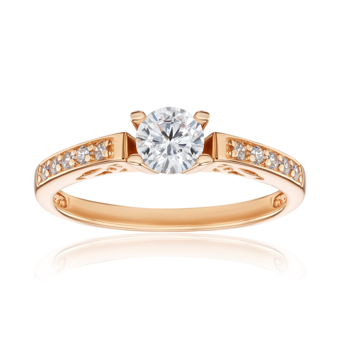 Золотое кольцо с фианитами Tesori 12239/01/0/4249