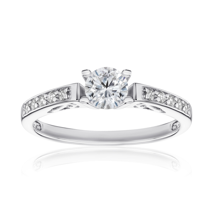 Золота каблучка з фіанітами Tesori 12239/02/1/4249